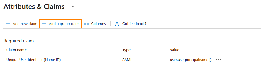 Group claim saved