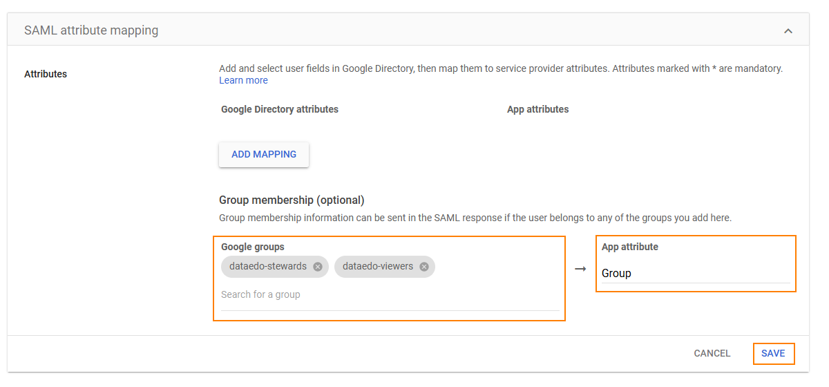 Group membership settings