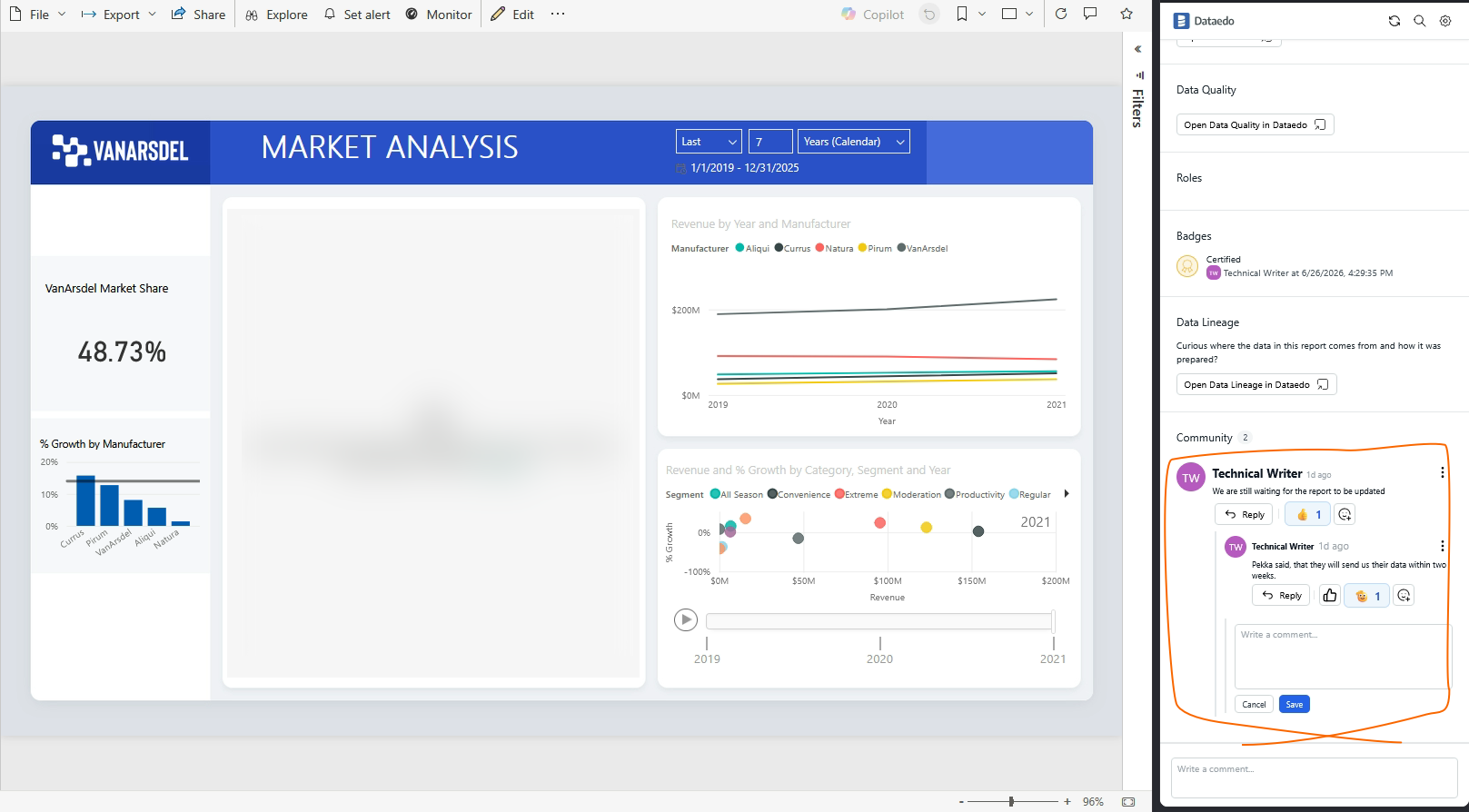 Community comment options in browser extension