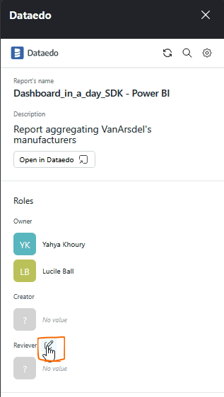 Editing a role's assigned user in browser extension