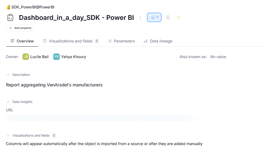 Asset added to Dataedo Portal repository