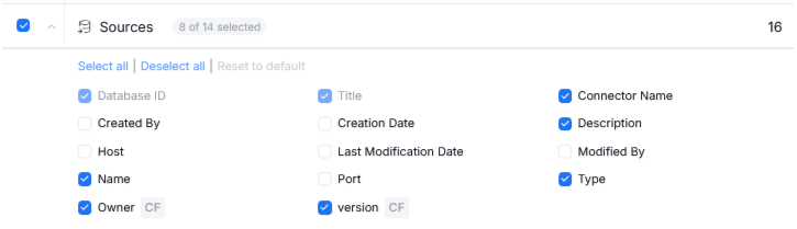 configuring export settings