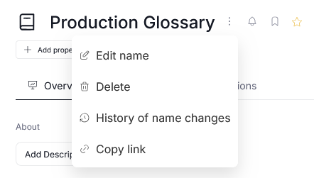 delete glossary