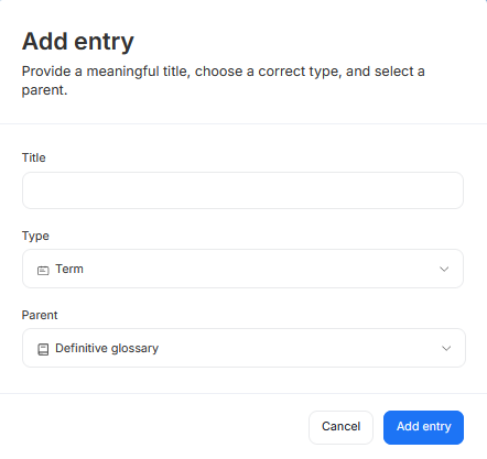 Add new term to glossary