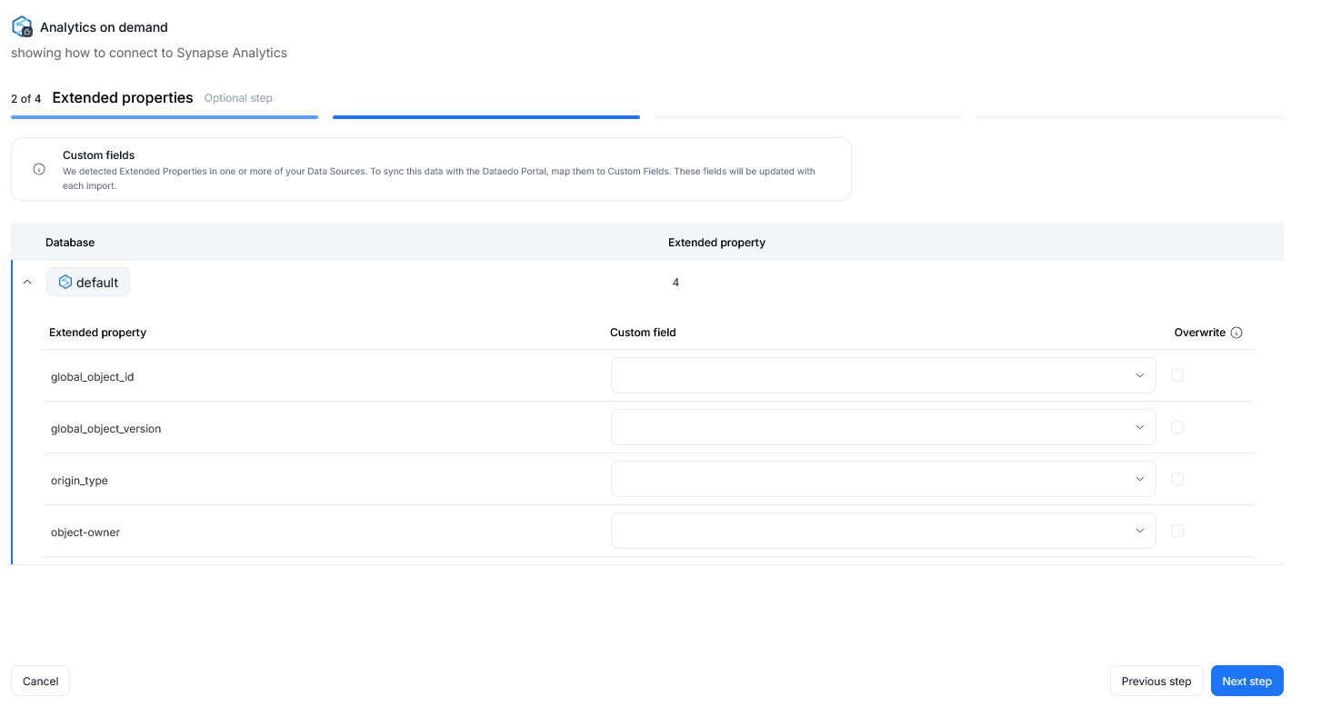 Custom fields mapping