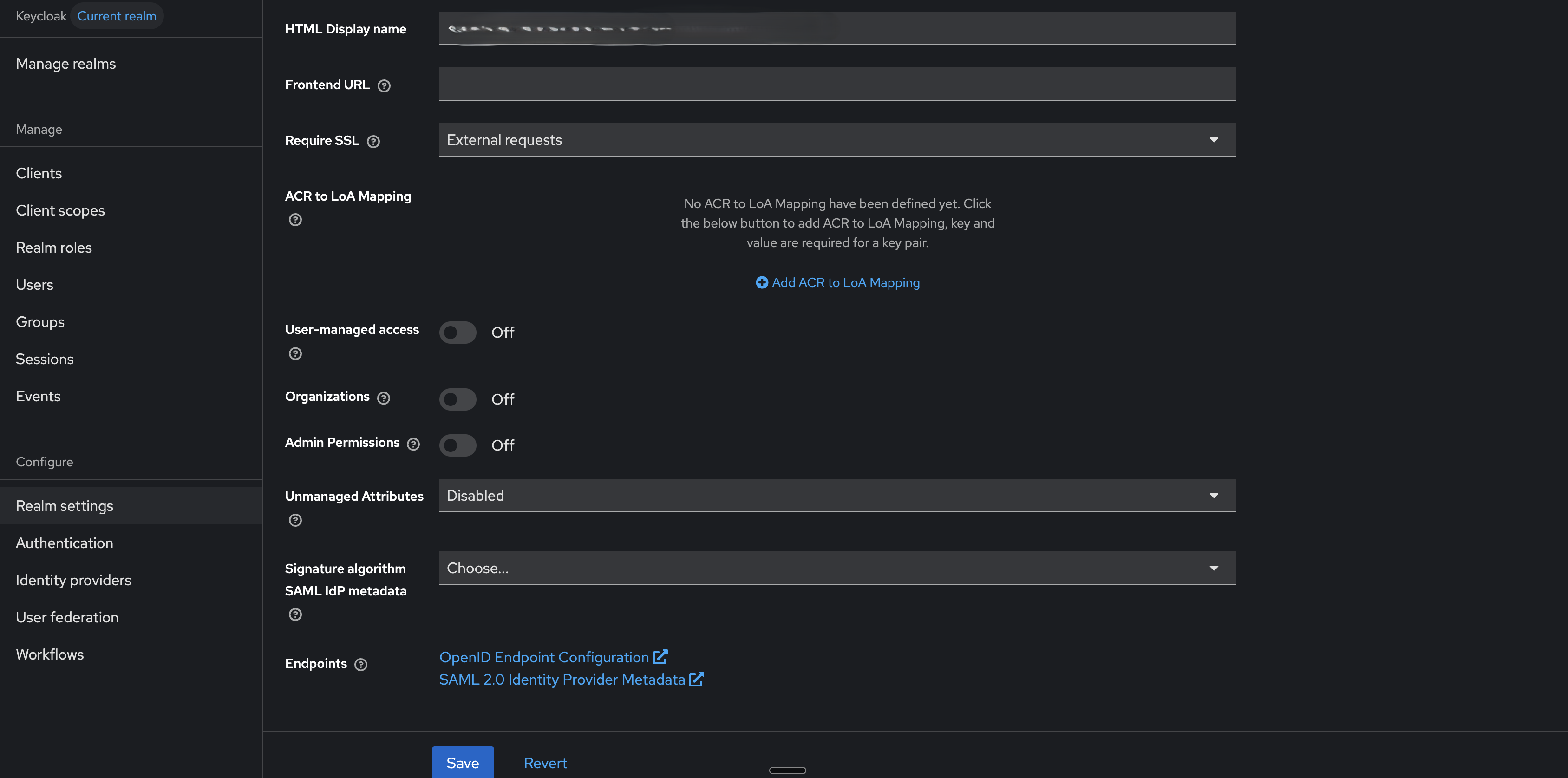 keycloak config