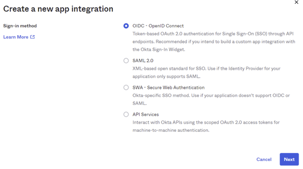 okta config