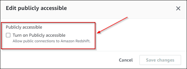 Public accessibility menu