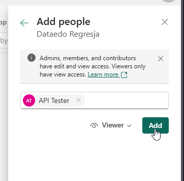 Add user or group to Microsoft Fabric workspace