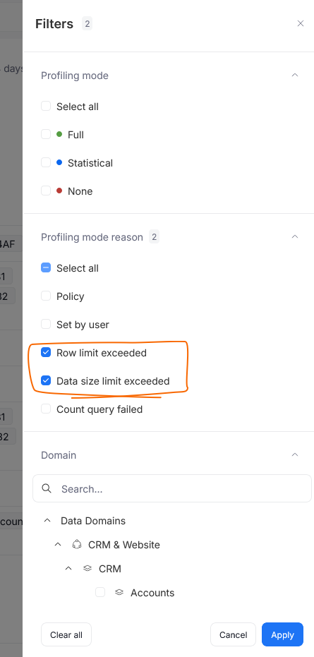 publish profiling configurations