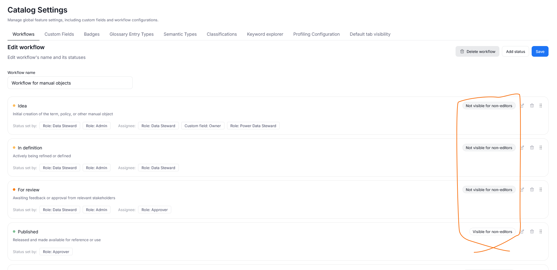 Workflows in Dataedo | Dataedo documentation