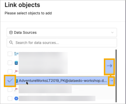 Linking assets to a Data Product