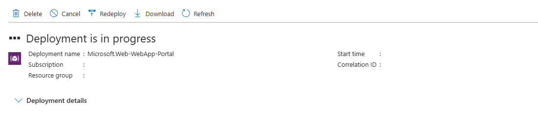 deployment in progress