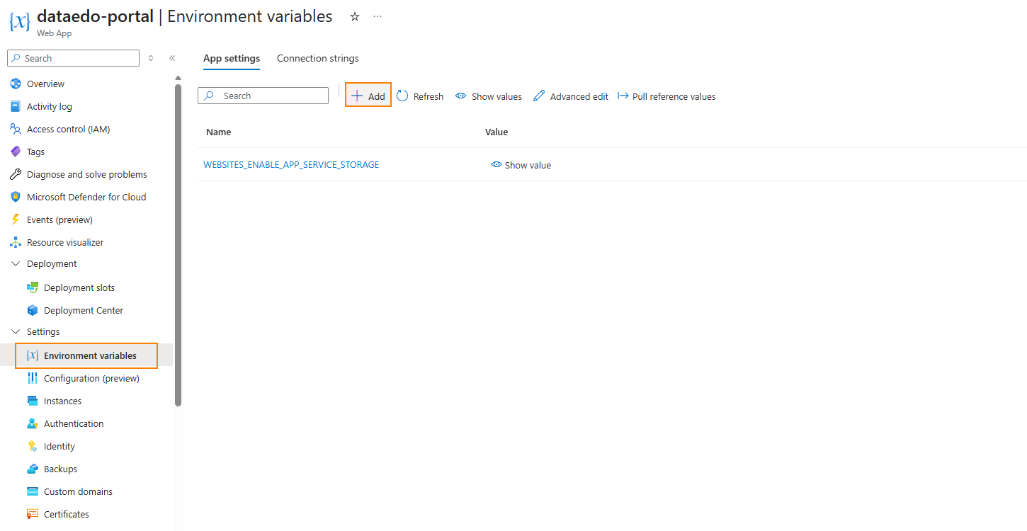 environment variables