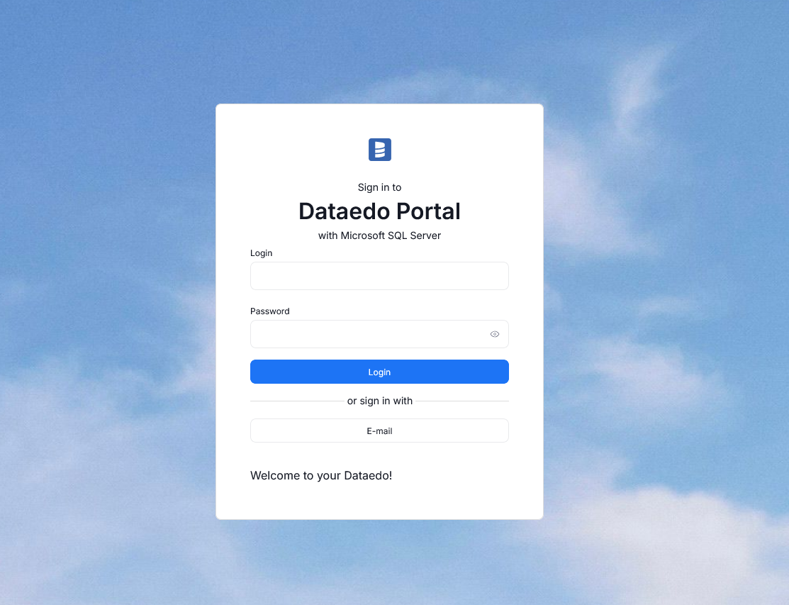 Custom login page