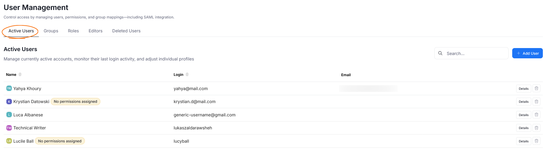 User management | Dataedo documentation