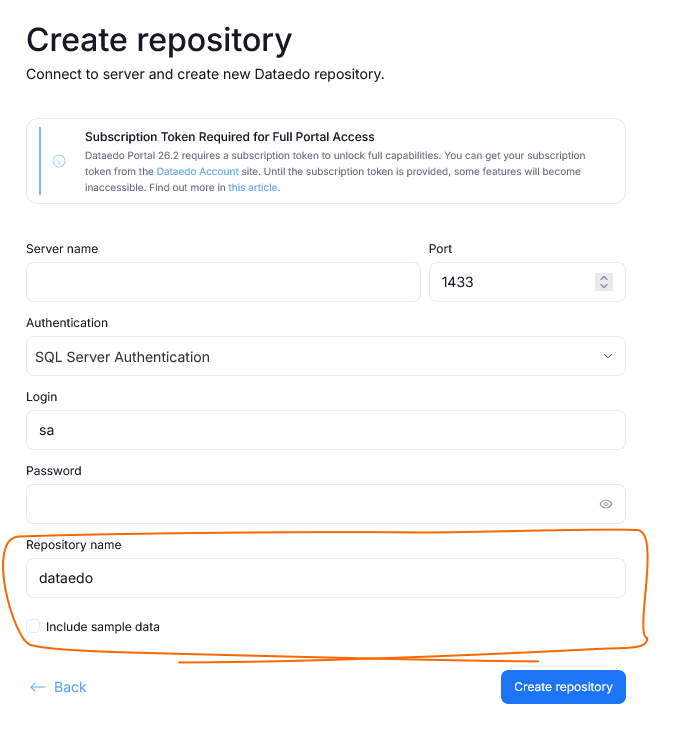 creating repository