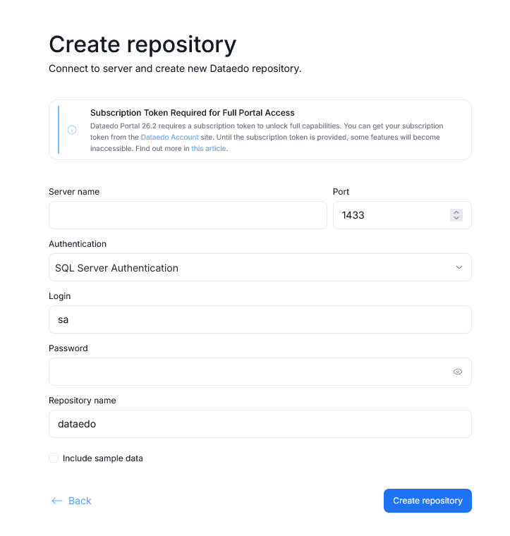 creating repository
