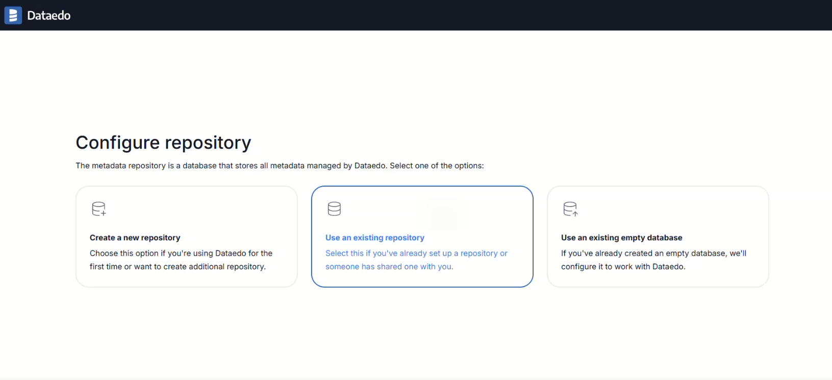 use an existing repository