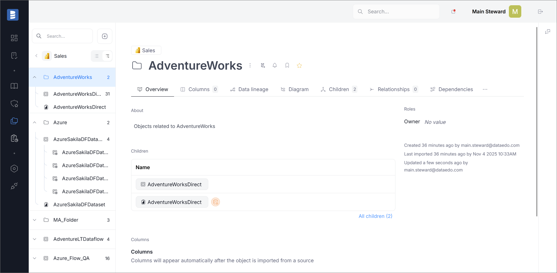PowerBi folders in Dataedo