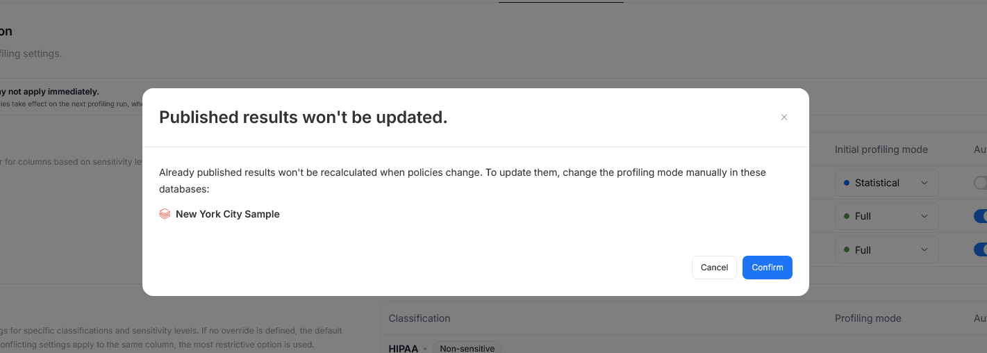 The trash can icon for deleting an override