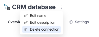 Delete connection