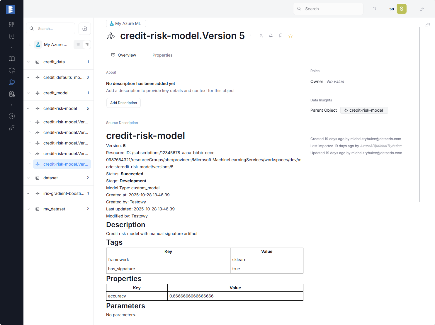 Azure Machine Learning Connector