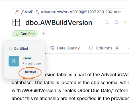 removing a badge assigned by another user