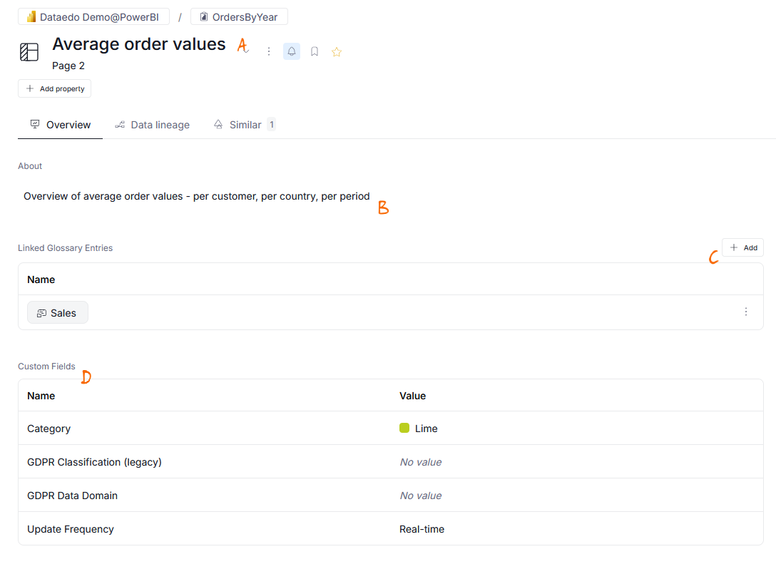 Report Catalog in Dataedo